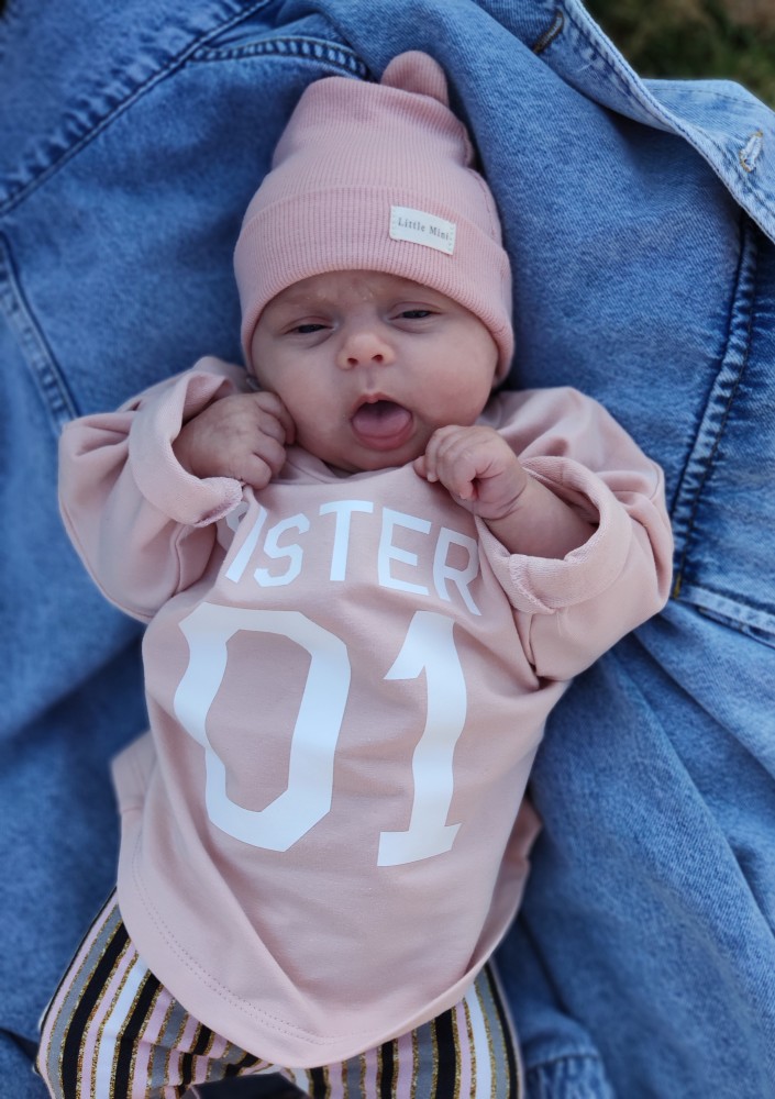 Pudrowa bluza dziewczęca "sister 01"