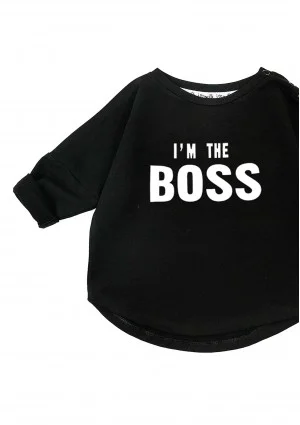 Black kids sweatshirt "I'm the boss"