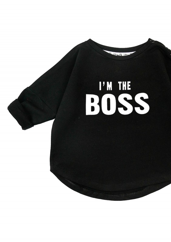 Bluza dziecięca "I'm the boss" Czarna