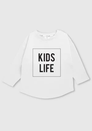 White kids sweatshirt "kids life"