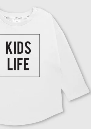 White kids sweatshirt "kids life"