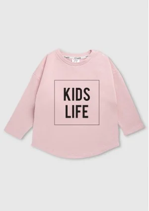 Bluza dziecięca "kids life" Pudrowy Róż
