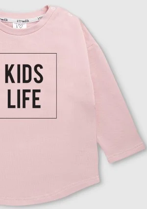 Bluza dziecięca "kids life" Pudrowy Róż