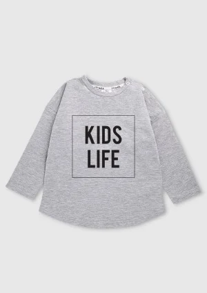 Melange grey kids sweatshirt "kids life"