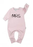 Powder pink long sleeved romper 