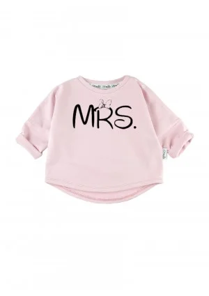Powder pink kids sweatshirt "mrs"