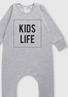 Melange grey long sleeved romper "kids life"