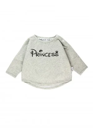Melange grey kids sweatshirt "princess"
