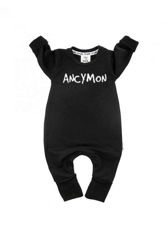 Rampers dziecięcy z długim rękawem "ancymon" Czarny