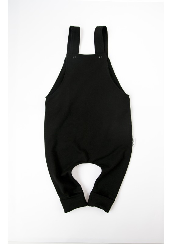 Black basic dungarees