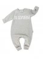Melange grey long sleeved romper 