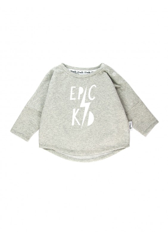 Bluza dziecięca "epic kid" Szary Melanż