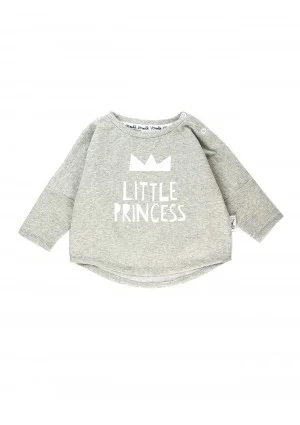 Melange grey kids sweatshirt "little princess"