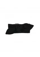 Black headband with a bow