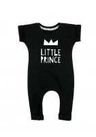 Black short sleeved romper 