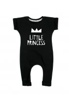 Black short sleeved romper 