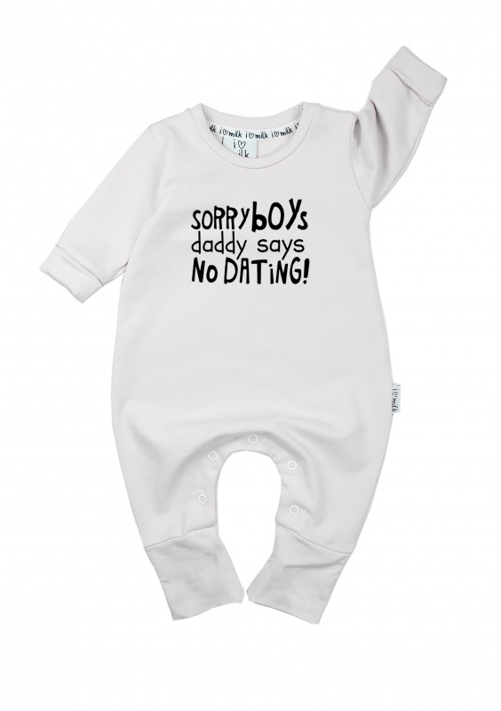 White long sleeves romper "sorry boys"