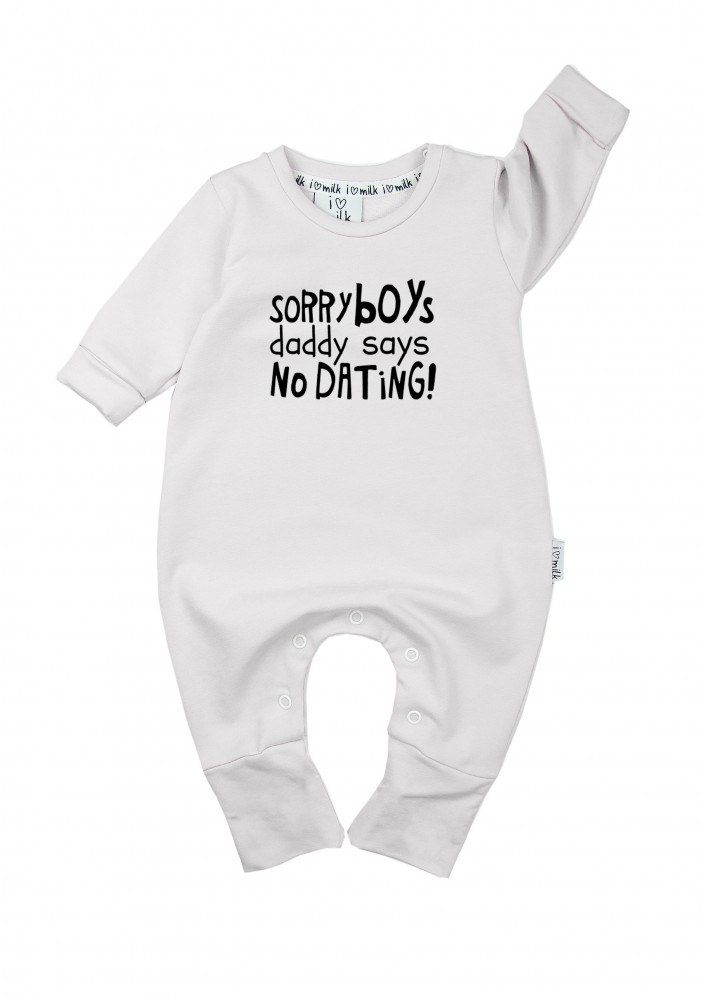White long sleeves romper "sorry boys"