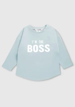 Bluza dziecięca "I'm the boss" Błękitna
