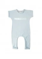 Light blue short sleeves romper 