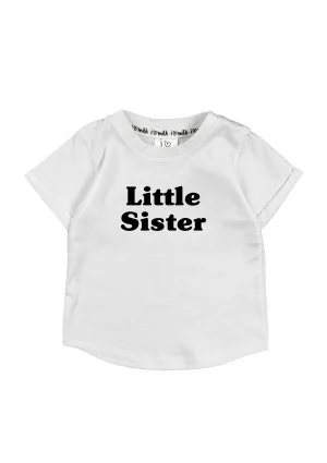 T-shirt dziecięcy "little sister" Biały