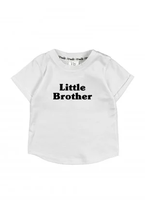 Grey Melange Kids T-shirt  "little brother"