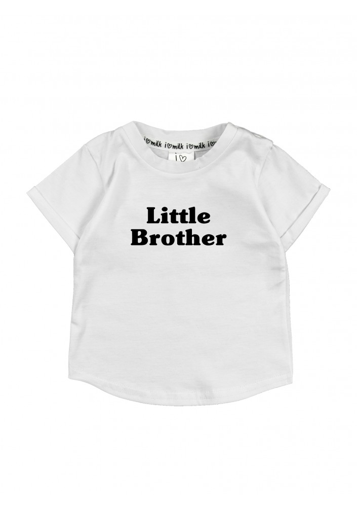 Grey Melange Kids T-shirt  "little brother"