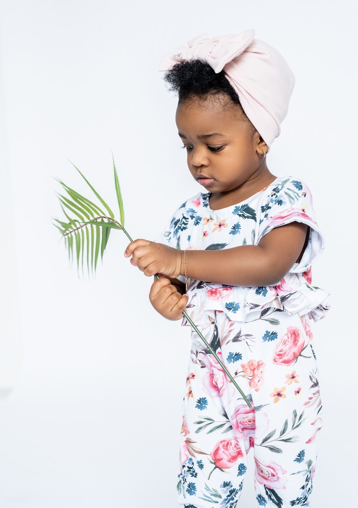 Grey melange kids Hat turban