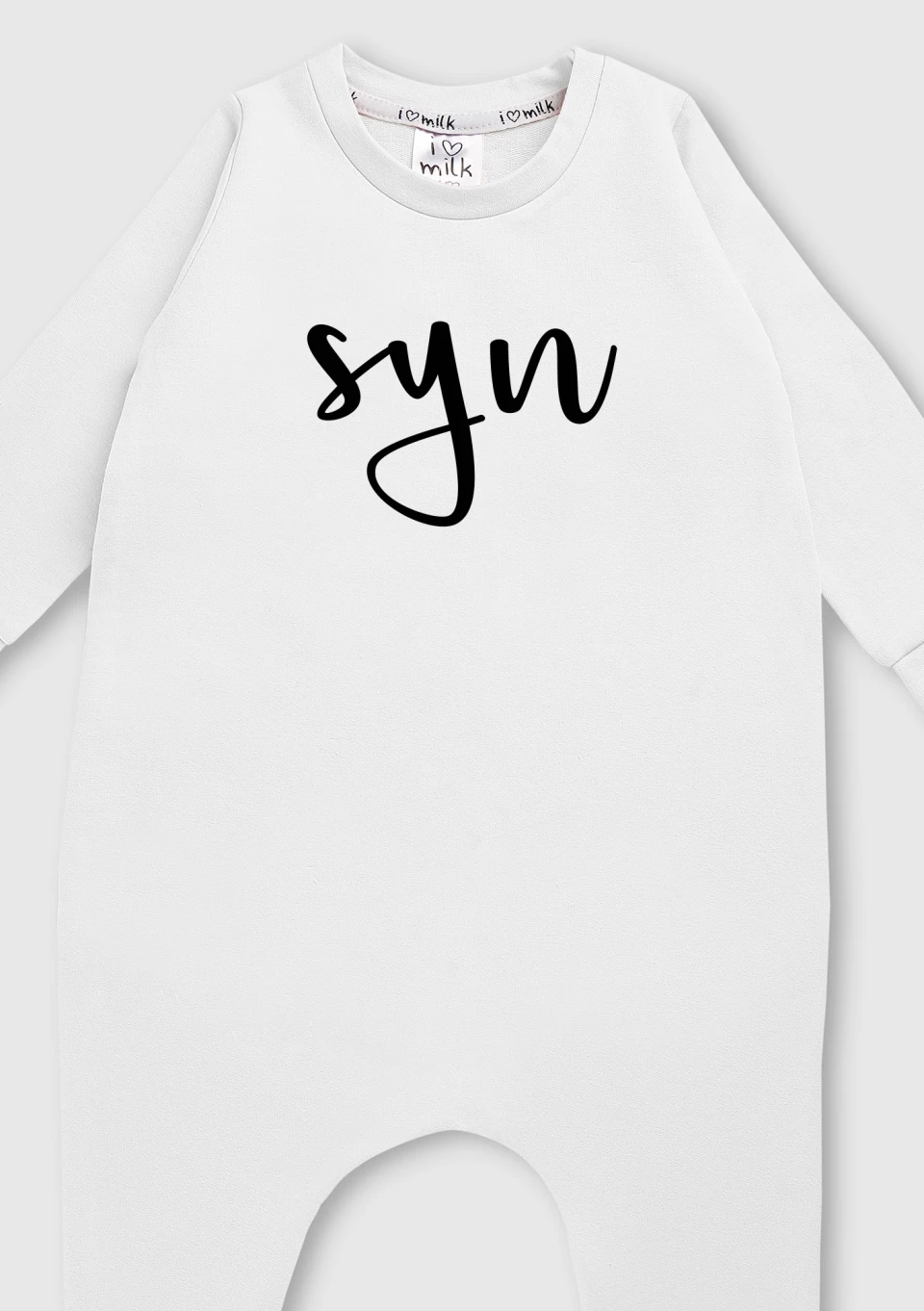 Rampers dziecięcy z długim rękawem "syn" Biały