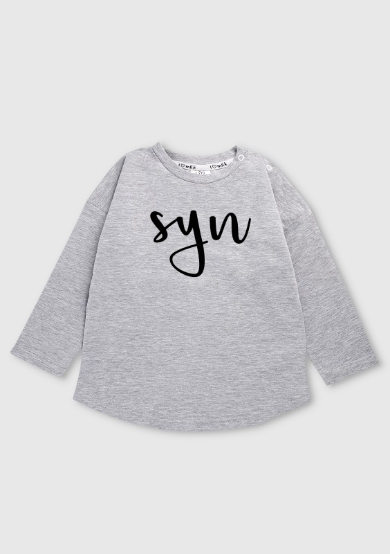 Bluza dziecięca "syn" Szary Melanż