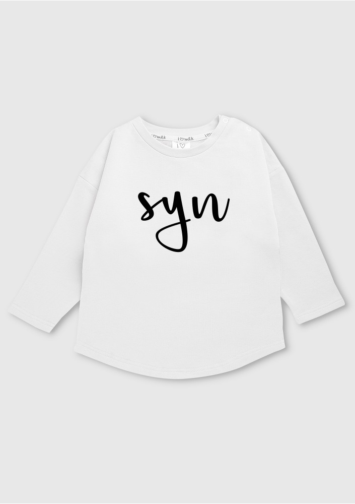White kids Sweatshirt "syn"