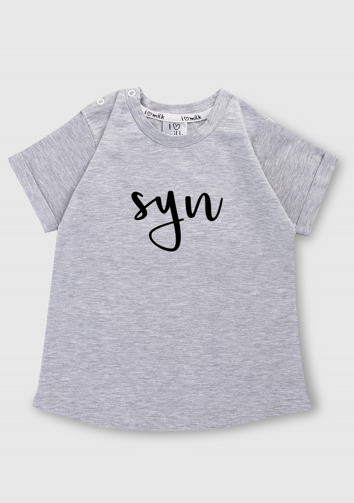 Melange grey kids T-shirt ,,syn"