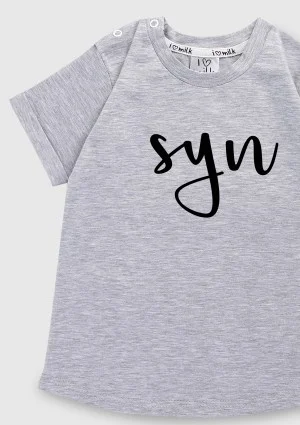 T-shirt dziecięcy ,,syn" Szary Melanż