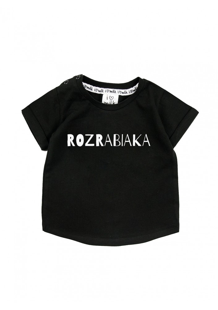 T-shirt dziecięcy "rozrabiaka" Czarny