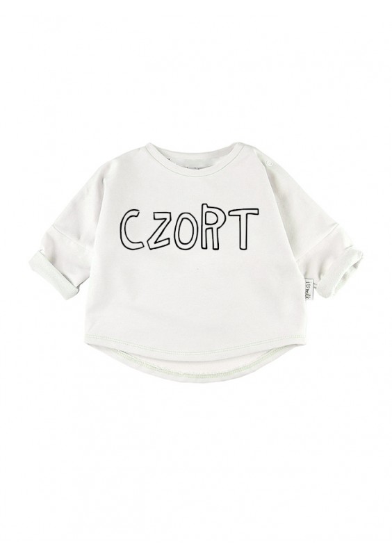 White kid's "czort" sweatshirt