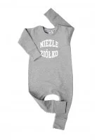 Melange grey long sleeved romper 