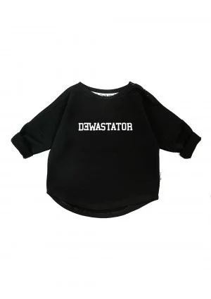 Black kid's "dewastator" sweatshirt