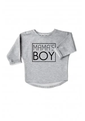 Melange grey kids sweatshirt "mama's boy"