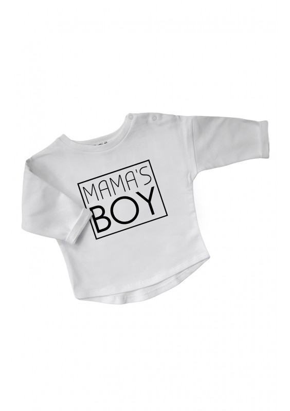 Bluza dziecięca "mama's boy" Biała