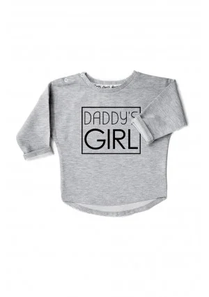 Bluza dziecięca "daddy's girl" Szary Melanż