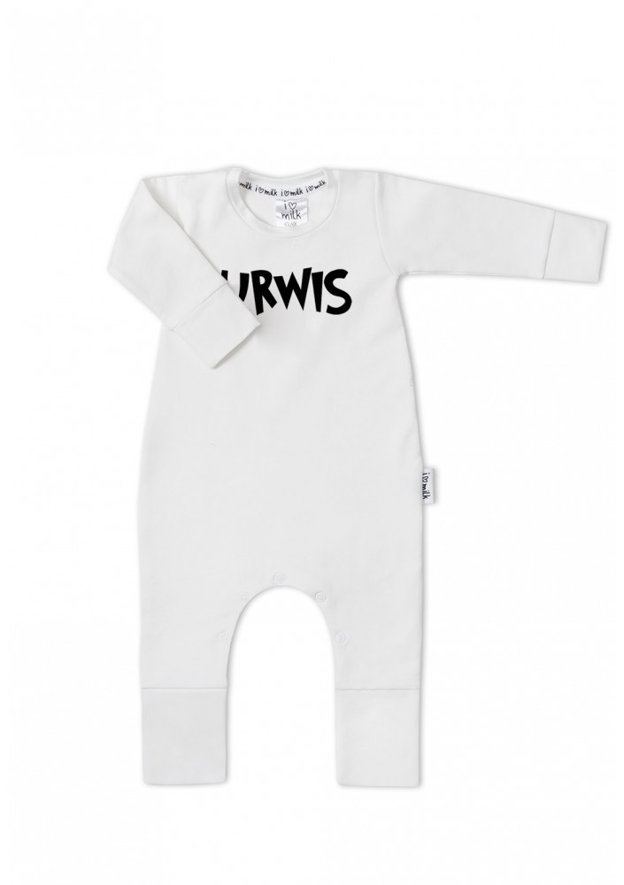 White "urwis" long sleeves romper