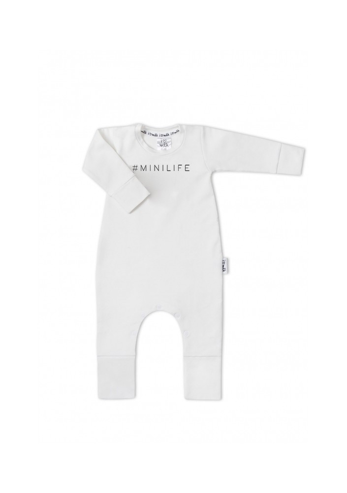 White "hasztag minilife" romper