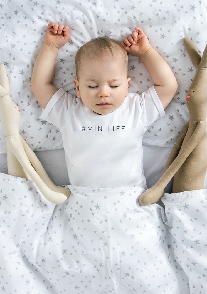 T-shirt dziecięcy "hasztag minilife" Biały