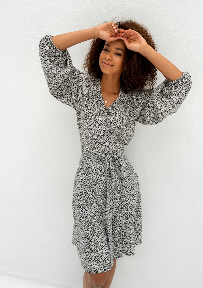 Leila - Floral wrap dress