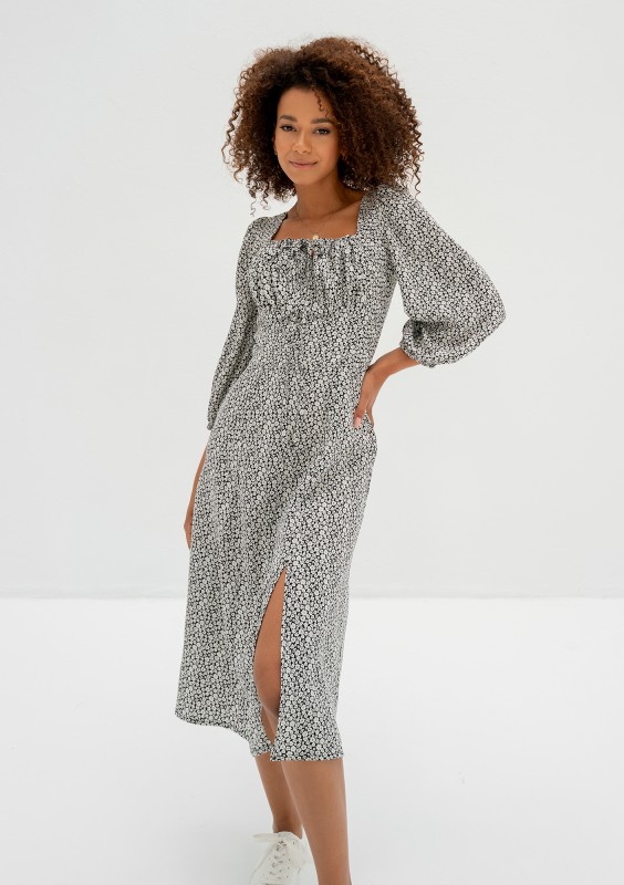 Marlene - Sukienka midi w Łączkę