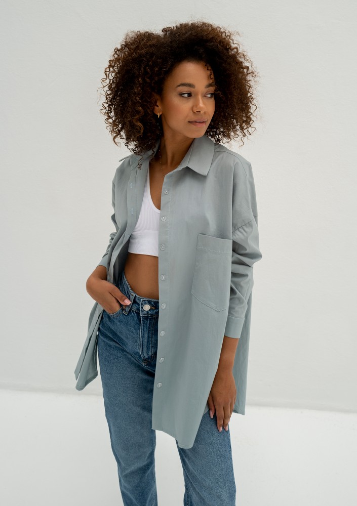 Viral - Minty blue oversize shirt