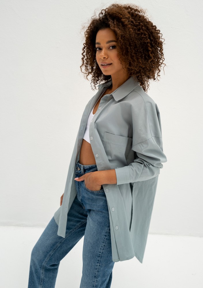 Viral - Minty blue oversize shirt