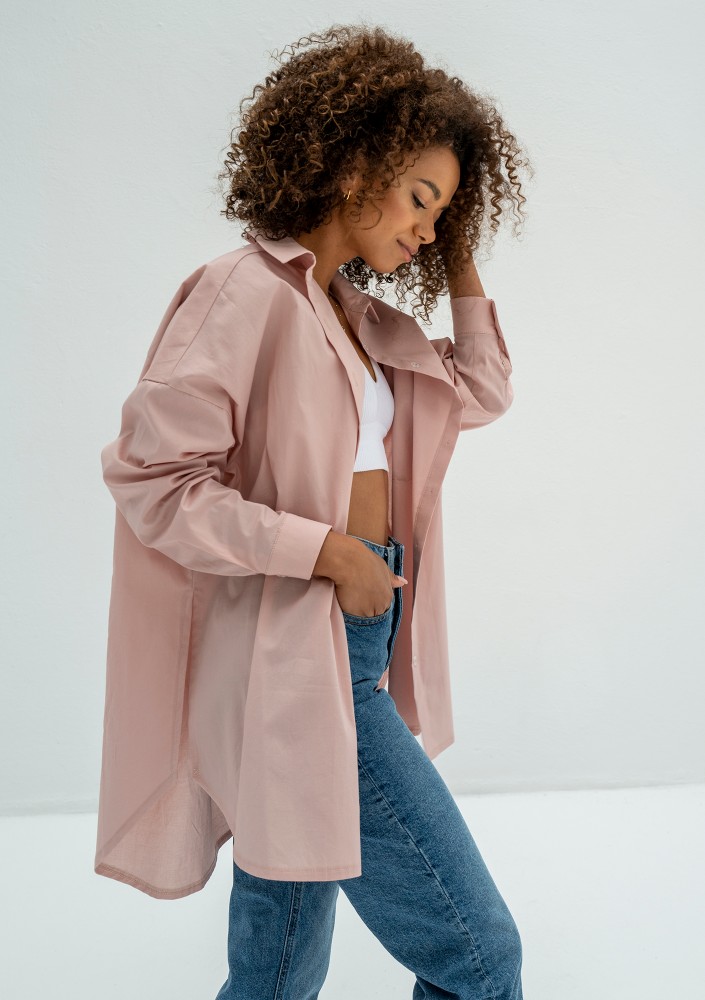 Viral - Powder pink oversize shirt