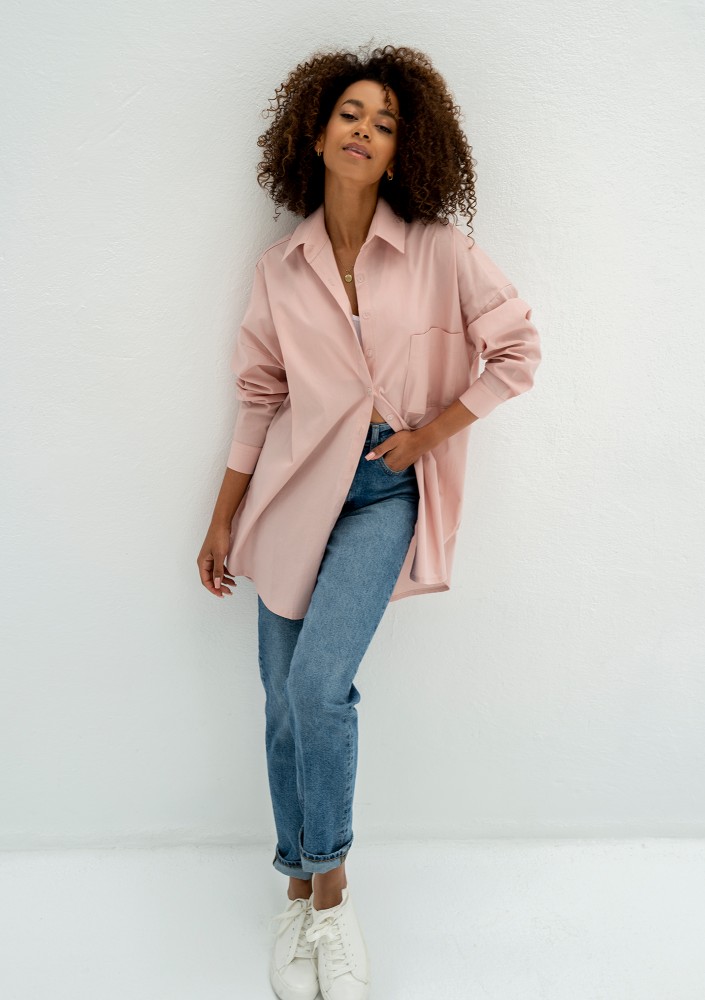 Viral - Powder pink oversize shirt