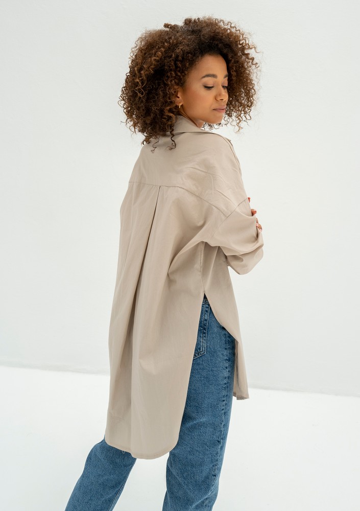 Venza - Beige oversize shirt
